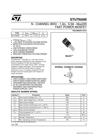  Datasheet Preview Page 1