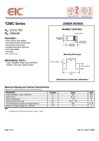  Datasheet Preview Page 1