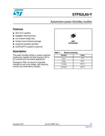  Datasheet Preview Page 1