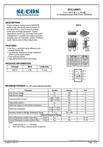  Datasheet Preview Page 1