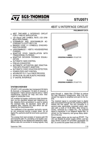  Datasheet Preview Page 1