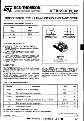  Datasheet Preview Page 1