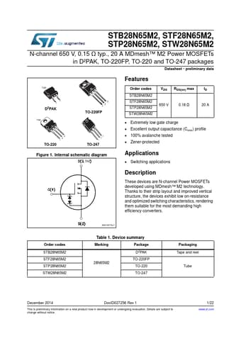  Datasheet Preview Page 1
