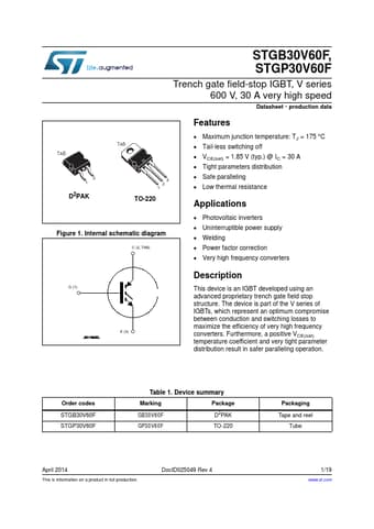  Datasheet Preview Page 1