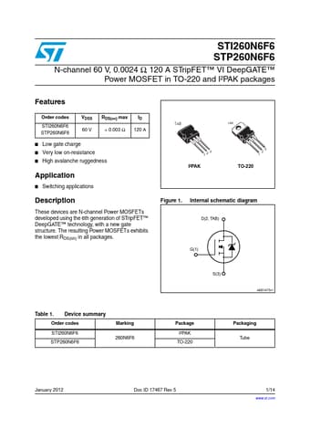  Datasheet Preview Page 1