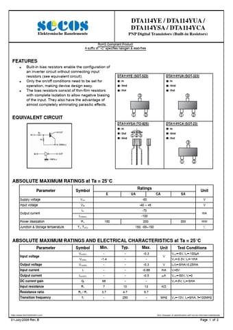  Datasheet Preview Page 1