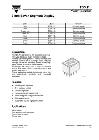  Datasheet Preview Page 1