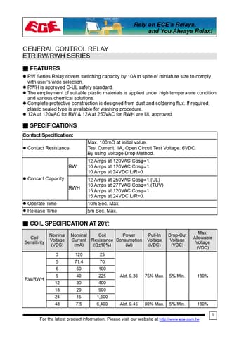  Datasheet Preview Page 1