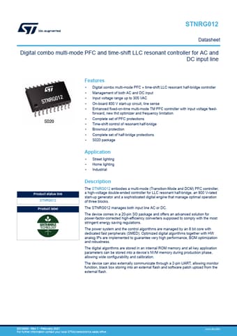  Datasheet Preview Page 1