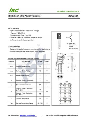  Datasheet Preview Page 1
