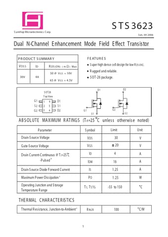  Datasheet Preview Page 1