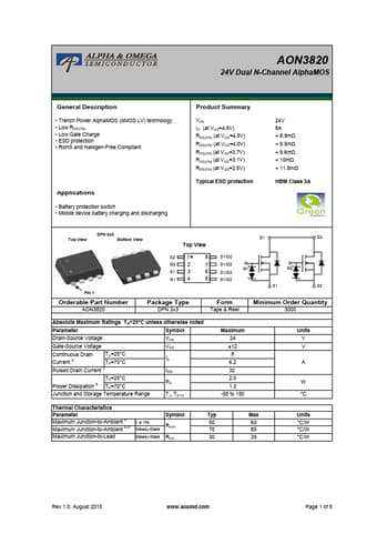  Datasheet Preview Page 1