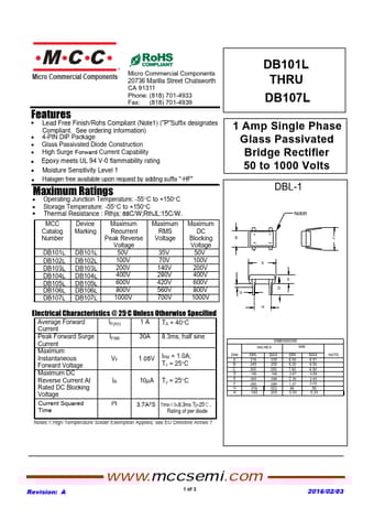 Datasheet Preview Page 1