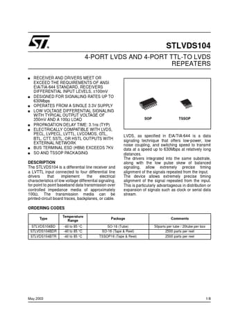  Datasheet Preview Page 1