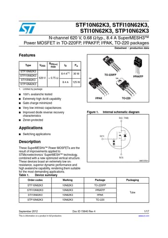  Datasheet Preview Page 1