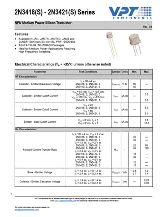  Datasheet Preview Page 1