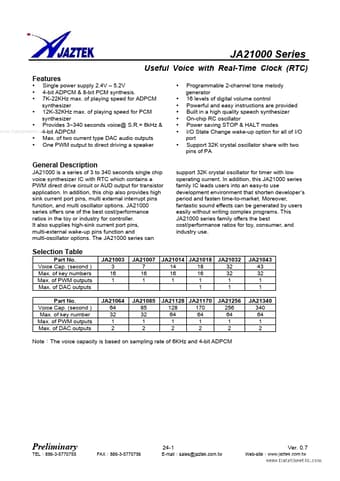  Datasheet Preview Page 1