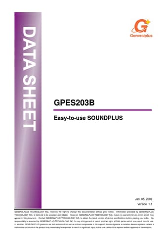  Datasheet Preview Page 1