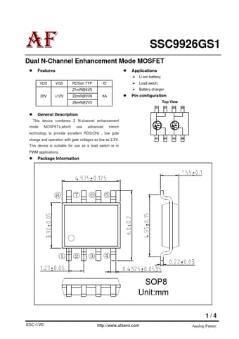  Datasheet Preview Page 1