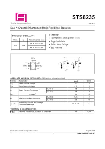  Datasheet Preview Page 1