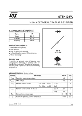  Datasheet Preview Page 1