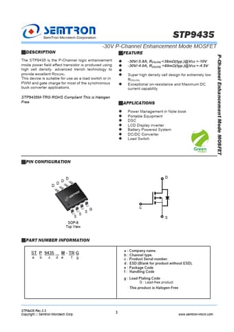  Datasheet Preview Page 1