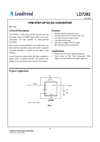  Datasheet Preview Page 1