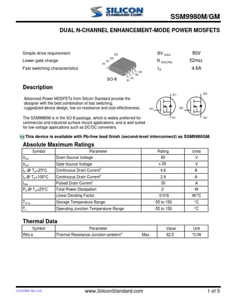  Datasheet Preview Page 1