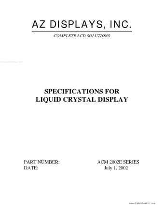  Datasheet Preview Page 1