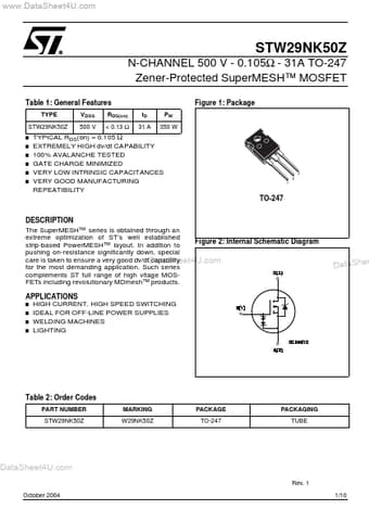  Datasheet Preview Page 1