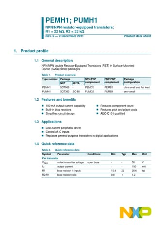 Datasheet Preview Page 1