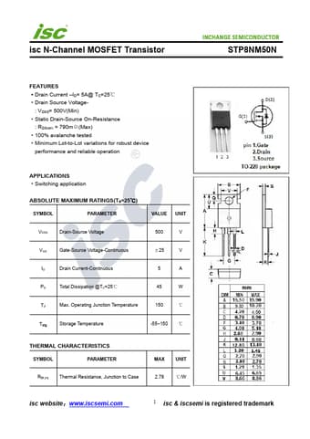  Datasheet Preview Page 1