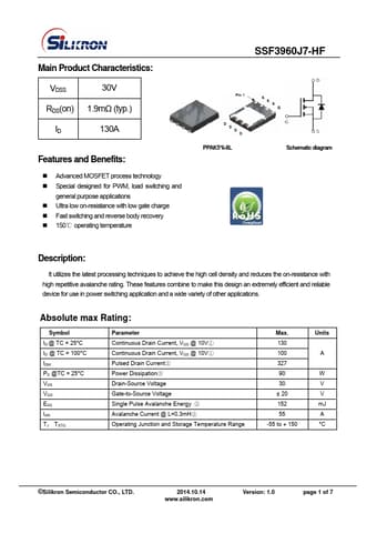  Datasheet Preview Page 1
