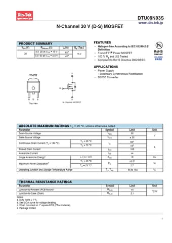  Datasheet Preview Page 1