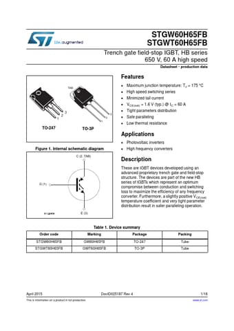  Datasheet Preview Page 1