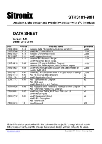  Datasheet Preview Page 1