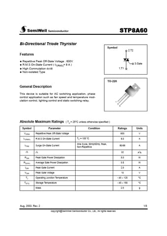  Datasheet Preview Page 1