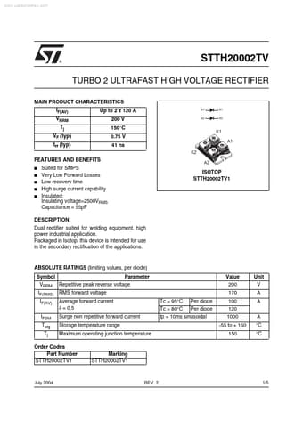  Datasheet Preview Page 1