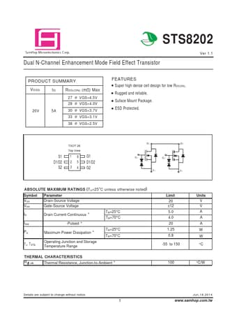  Datasheet Preview Page 1