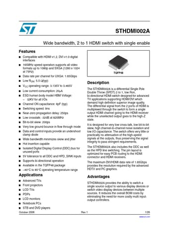  Datasheet Preview Page 1
