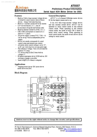  Datasheet Preview Page 1