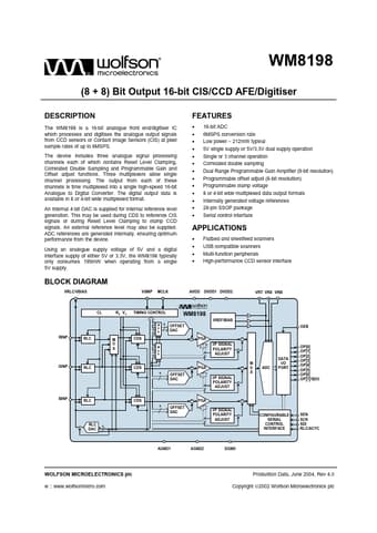  Datasheet Preview Page 1
