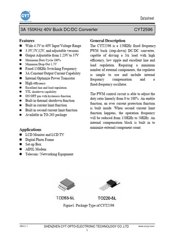  Datasheet Preview Page 1