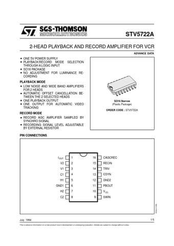  Datasheet Preview Page 1