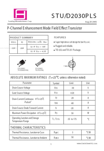  Datasheet Preview Page 1