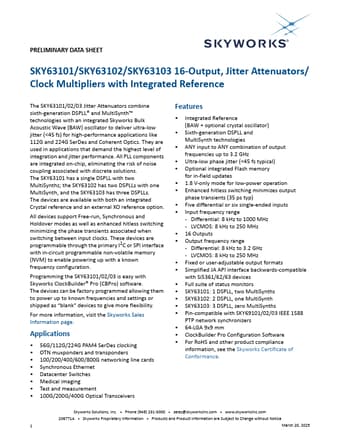  Datasheet Preview Page 1