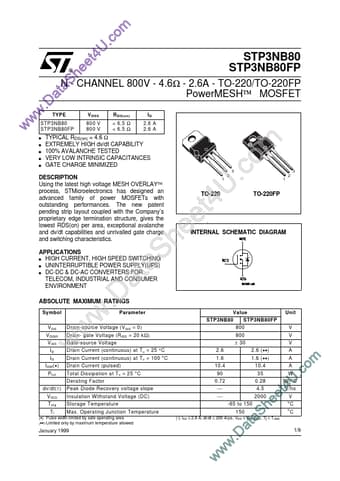  Datasheet Preview Page 1