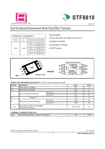  Datasheet Preview Page 1