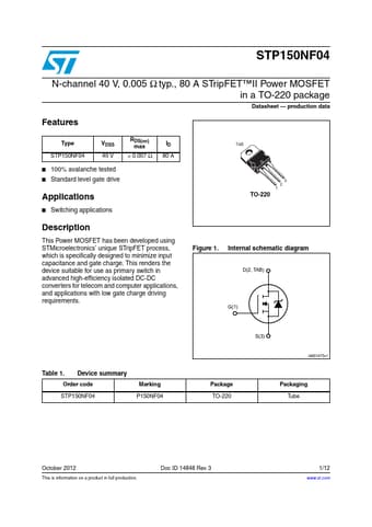  Datasheet Preview Page 1