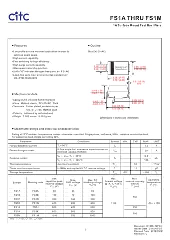  Datasheet Preview Page 1